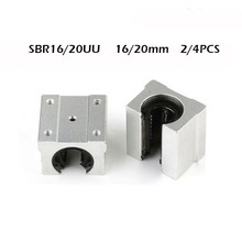 Rodamiento lineal abierto, bloque deslizante CNC, pieza lineal para guía lineal, SBR20UU, SBR16UU, 20mm, 16mm, 2/4 Uds. 2024 - compra barato