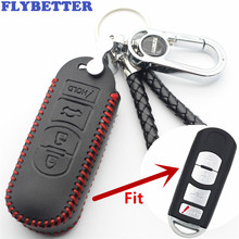 FLYBETTER Genuine Leather 4Button Keyless Entry Smart Key Case Cover For Mazda M3/M6/CX-7/CX-9 Car Styling (B) L489 2024 - buy cheap