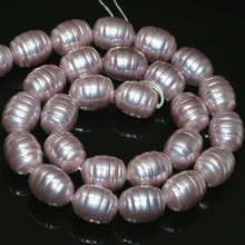 Romantci-perlas de concha natural, perlas sueltas de 12x15mm con forma ovalada, barril púrpura, regalos diy, fabricación de joyas, 15 pulgadas, B2281 2024 - compra barato