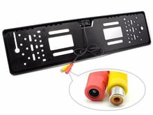 Eunavi Europe Car License Plate Frame 140 Degree Auto Reverse Rear View Backup Camera 4 LED Night Vision Car Plate Auto Accesso 2024 - buy cheap