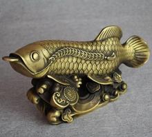 Chinese Classic Brass Home Feng Shui Fish Wealth Statue 2024 - buy cheap