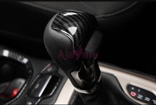 Interior de fibra de carbono e cor de prata 2016-2017 tampa de botão de engrenagem cromada estilo de carro para acessórios jeep renegade 2024 - compre barato