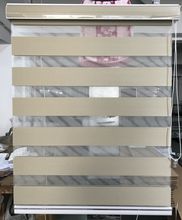 Custom Made 90% Blackout Double Layer Roller Zebra Blinds in Beige Window Curtains for Living Room 12 Color are Available 2024 - buy cheap