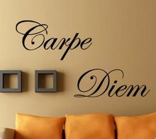 PVC Characters "Carpe Diem" Wall Sticker home decor decals decoration Removable High Quality Black 60*14CM 2024 - buy cheap