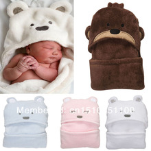 New Fashion Free Shipping Coral Fleece Newborn Kids Baby Blanket Boy&Girl Toddler Cartoon Bear Sleeping Bag Autumn Winter 2024 - buy cheap