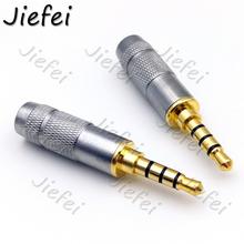 Brass Gold Plated Straight 4 Pole 3.5mm Stereo TRRS repair Headphone Male Plug Jack metal Audio with Clip Connector 2024 - buy cheap