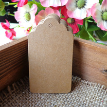 100pcs Kraft Paper Hang Tag Wedding Party Blank Gift Tag 4x7cm Price Label Tag Hemp String Included Party Decoration 2024 - buy cheap