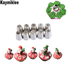 KAYMIKLEE 14PCS/SET Christmas Pastry Set Cake Icing Tips For Candy Fondant Cupcake Chocolate Cake Border Decorating Tools CS082 2024 - buy cheap