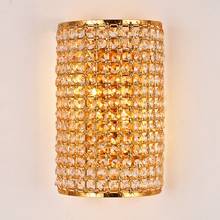 Luxury Royal Golden Crystal Bedroom Wall light Modern Golden Base Bathroom Corridor Wall Sconces Balcony Washroom Wall Lamp 2024 - купить недорого