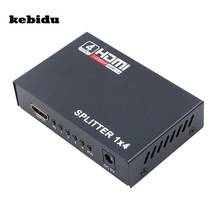 EU US Plug 5.1Gbps 1 in 4 out HDMI-compatible Splitter 1X4 4 Port HDMI-compatible Hub Repeater Amplifier HD 1080p With Power 2024 - buy cheap