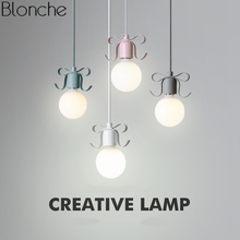 Lámpara colgante de lazo con nudo de hierro para habitación de niños, luminaria de decoración Industrial para el hogar, estilo nórdico moderno, E27 2024 - compra barato