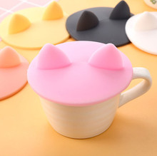 Saingace silicone lid cup covers Lids Cat Ear Style 2024 - buy cheap