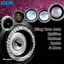 39mm 1.5inch Car Sticker Auto Engine Star tIgnition Button Descrition Key Knobs Ring Crystal Rhinestone Bling Emblem Decal 2024 - buy cheap