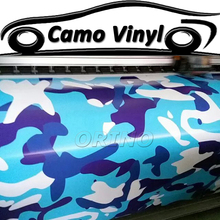 Fashion Car Styling Urban Camo Vinyl Wrap Blue Camouflage Film Sticker Air Bubble Free Auto Motorcycle Vehicle Wraps Covers 2024 - buy cheap