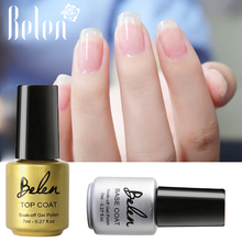 Belen Base Coat Top Coat Color Gel Nail Polish UV LED Semi Permanent Soak Off Nail Art Varnish Lacquer Nail Primer 7ml Manicure 2024 - buy cheap