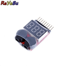 5Pcs 1S-8S Lipo Battery Voltage Tester Volt Meter Indicator Checker Dual Speaker F00872 Low Voltage Buzzer Alarm 1S 2S 3S 4S 8S 2024 - buy cheap