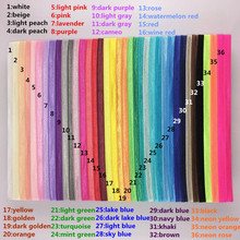 100pcs/lot 36 Color U Pick 5/8 Inch Interchangeable Shimmery Stretchy FOE Headbands Girls Hair Accessories D01 2024 - buy cheap