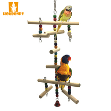 HORBONPY Small Birds Toys Pet Toy Chew Swing Climb Ladder Scratcher Bites Toys For Hanging Cockatiel Parakeet Accessories 2024 - buy cheap
