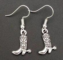 Hot 1Pair/Lot Fast delivery Cowboy boots Charm Pendants Earrings For Woman DIY Finding Wholesale Fashion Jewelry 2024 - buy cheap