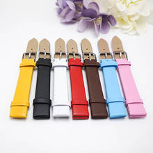 Plain weave smooth PU leather strap Watchband 16MM, 20MM watch band 20 2020 new Candy colors clock Straps for watches A021 2024 - buy cheap