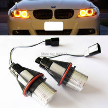 2X3W 6W LED Angel Eye Halo ring Light for BMW E39 E60 E61 E63 E87 Aamber Yellow 2024 - buy cheap