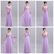 Beauty-Emily Purple Long Chiffon Blush Pink Bridesmaid Dresses 2022 A-Line Vestido De Festa De Casamen Formal Party Prom Dresses 2024 - buy cheap