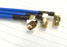 10pcs/lot Blue SMA Male to SMA Male Cable Adapter Connector 15cm Right Angle RG402 2024 - buy cheap