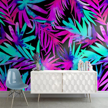 Обои на заказ 3D Фреска скандинавский минималистичный цвет тропические листья растения фон обои для гостиной 2024 - купить недорого