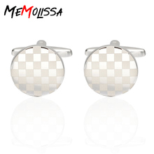 MeMolissa 3 Pairs Luxury Shirt Laser Metal Silvery Cufflinks for Mens Brand Cuff Buttons Cuff Links High Quality abotoaduras 2024 - buy cheap