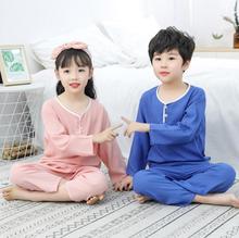 Boys Girls pajamas 2019 Summer long sleeve children's clothing sleepwear Cotton Poplin pyjamas sets for kids 6 8 10 12 14 Years 2024 - buy cheap