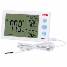 Цифровой термометр UNI-T A12T-10-50 (14 ~ 122F), гигрометр, влажность температуры, 10 ~ 99% относительной влажности, будильник 2024 - купить недорого