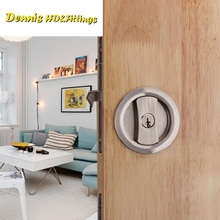 Sliding Door Lock set Kit 35-50mm Door Thickness Hook Lock Pocket door Round 2024 - buy cheap