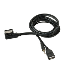 KKMOON AMI MMI интерфейс USB зарядное устройство 3,5 мм мини джек Aux MP3 кабель для VW для AUDI S5 Q5 Q7 A3 A4L A5 A1 2024 - купить недорого