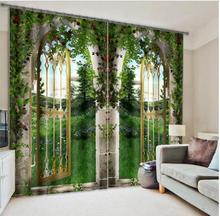 Kitchen Curtain Luxury Blackout 3D Window Curtains For Living Room Bedroom Customized size Drapes Cortinas Rideaux Cushion cover 2024 - buy cheap