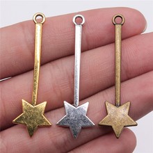 WYSIWYG 10pcs 48mm Charm Magic Wand 3 Colors Fairy Stick Charms Magic Wand Pendant Charms For Jewelry Making 2024 - buy cheap