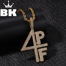 THE BLING KING Custom 4PF Necklace Hip Hop Full Iced Out Cubic Zirconia gold sliver CZ Stone 2024 - buy cheap