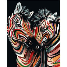 Pintura por números DIY, 40x50 50x65cm, lienzo de animales de caballo de color dependiente, decoración de boda, imagen artística, regalo 2024 - compra barato