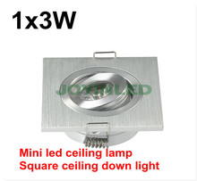 Cheap promotion AC85-260V 1x3W Super mini led spotlight home bulb lamp square 2024 - buy cheap