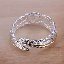 Женское кольцо с перьями SMTR020, покрытое серебром, модное Ювелирное Украшение с разными цветами 2024 - купить недорого