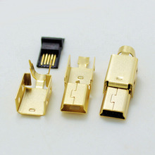 10 комплектов, высококачественные мини-USB-разъемы 3 в 1 с позолоченным штекером 2024 - купить недорого
