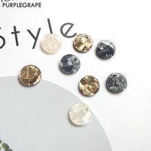 15mm 20pcs Acrylic disc shell gloss diy earrings jewelry accessories materials handmade fashion 2024 - buy cheap