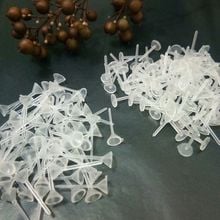 Pendientes de plástico transparente de 5mm, tachuelas planas/de taza, accesorios de joyería hechos a mano, novedad, precio más bajo, venta al por mayor 2024 - compra barato