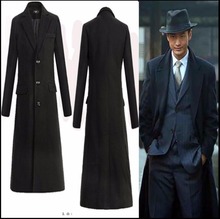 M -4xl Winter Fashion New Men Ultra Long Paragraph Trench Coats Slim Long Overcoat Fashion Lapel Woolen Outerwear Singer Costume 2024 - buy cheap