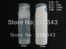 100ML plastic airless bottle, white/transparent pump, white/transparent Cosmetic Packaging 2024 - buy cheap