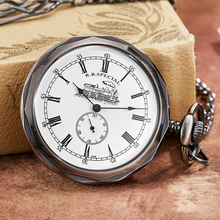 Специальные механические карманные часы в стиле стимпанк с цепочкой, с ручным заводом, с подвеской на талии, мужские часы с бронзовым белым дисплеем 2024 - купить недорого