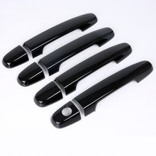 For TOYOTA VIOS 2017 8PCS Black Car Door Handle Bowl Protector Cover Trim Molding ABS Car Styling Accessories 2024 - buy cheap