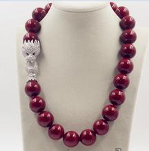 Beautiful New Huge 18mm Genuine Red Shell Pearl Necklace 19"AAA Crystal Clasp 2024 - buy cheap