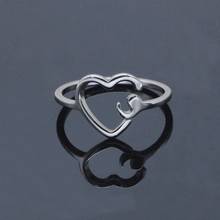 Кольцо Semicolon из нержавеющей стали в форме сердца, размер #6 #7 #8 #9, в наличии, кольцо в форме сердца на День святого Валентина YP3921 2024 - купить недорого