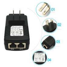 Hot Sale 1PC CCTV Security 24V 1A 24W POE Wall Plug POE Injector Ethernet Adapter IP Camera Phone POE Power Supply US EU Plug 2024 - buy cheap