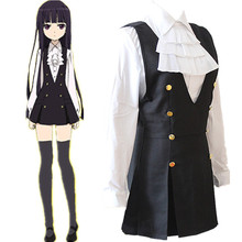 Inu x Boku SS Shirakiin Ririchiyo Cosplay Costume Lolita School Unifrom Dress + Shirt + Necktie + Socks 2024 - buy cheap